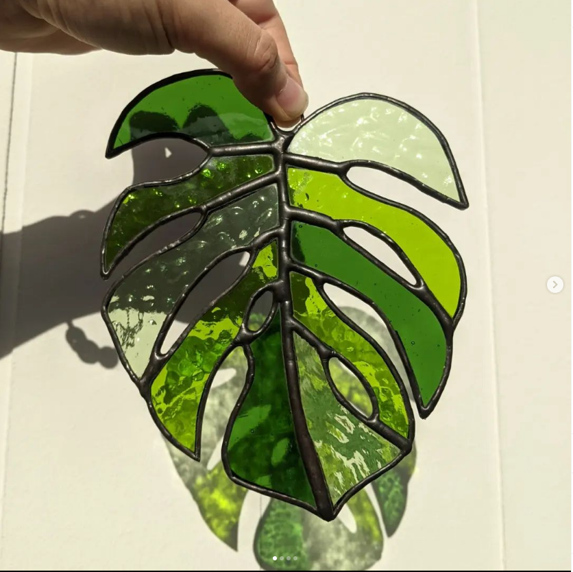 monstera leaf stained glass Monster Leaf